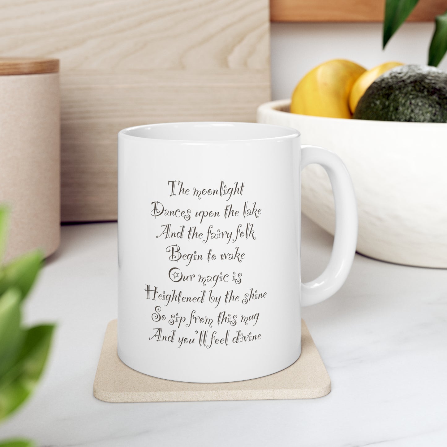 Dahlia the Woodland Fairy with Poetry Ceramic Mug 11oz