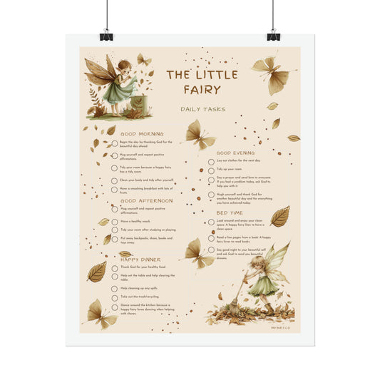 Rolled Little Fairy Daily Tasks Posters