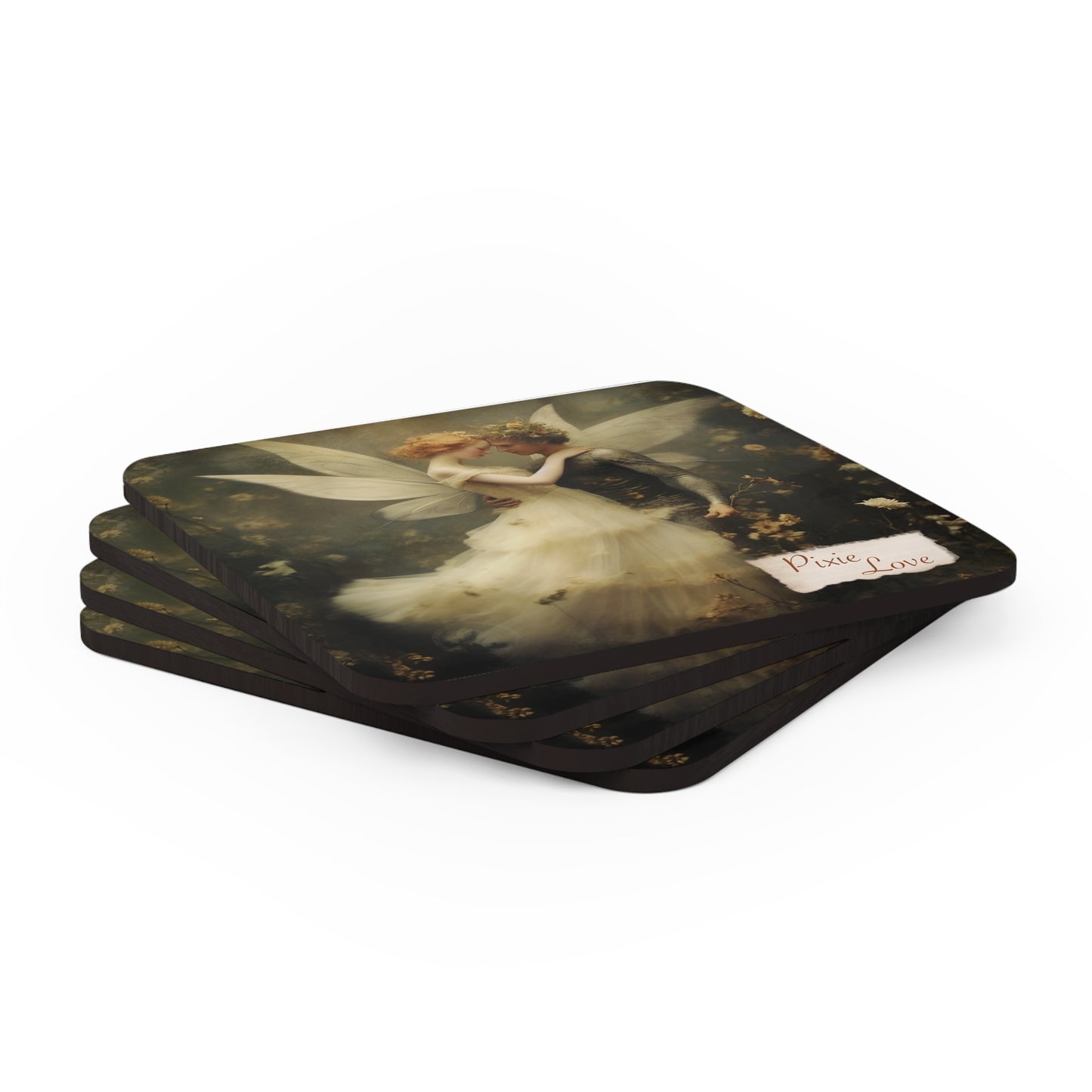 Pixie Love Corkwood Coaster Set