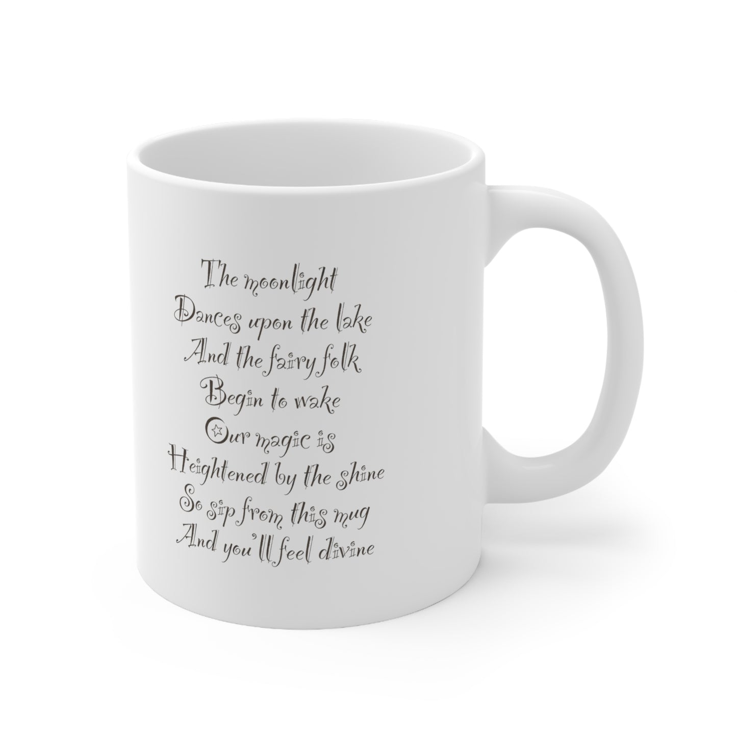 Dahlia the Woodland Fairy with Poetry Ceramic Mug 11oz